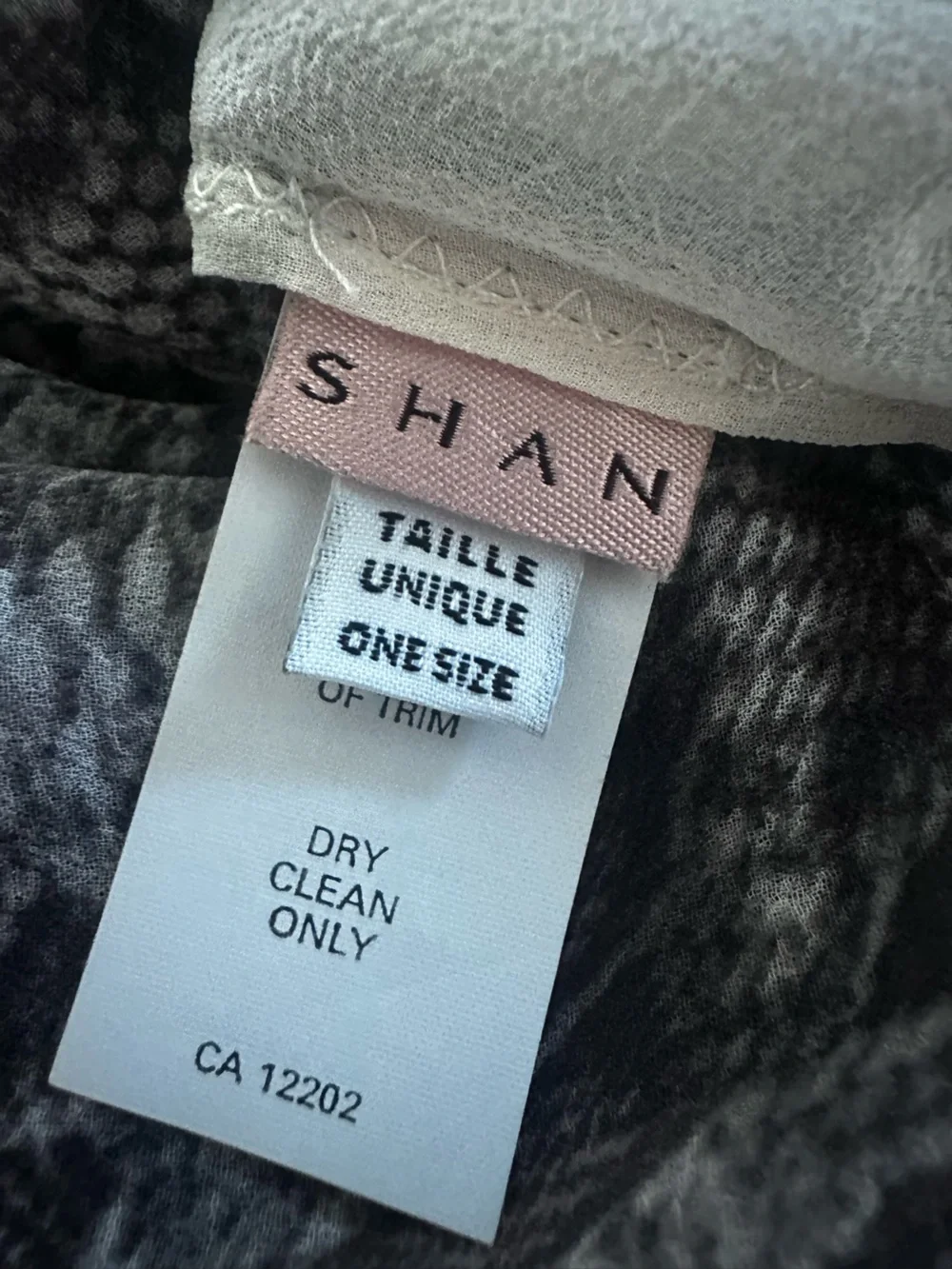 Vintage Shan Snake Print Silk Scarf